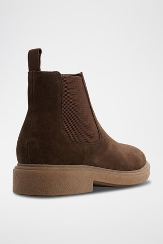 Boots Chelsea en cuir Zeddyy - Marron