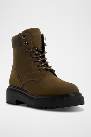 Bottines en cuir Lewellan - Kaki