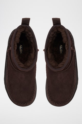 Bottines en cuir Milanie - Marron foncé