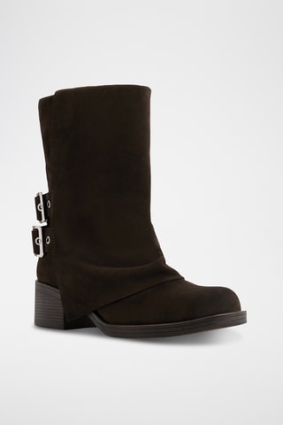 Bottines en cuir Bitse - Marron foncé
