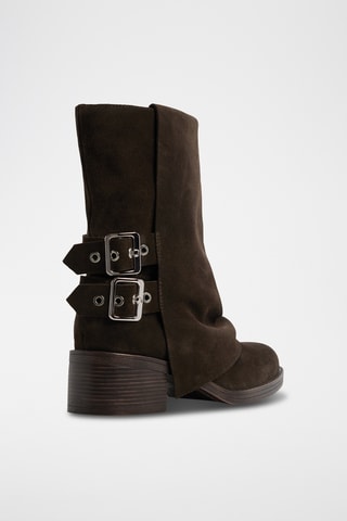 Bottines en cuir Bitse - Marron foncé
