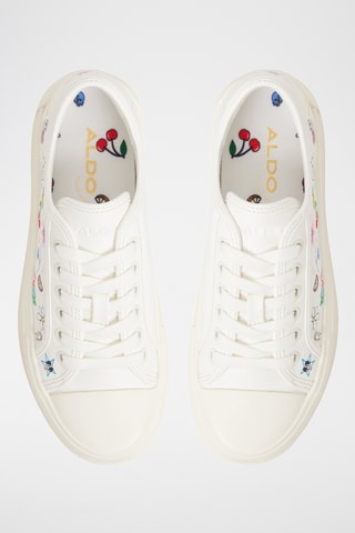 Baskets plateformes Rayes - Blanc