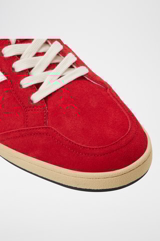 Baskets en cuir Roscoe - Rouge