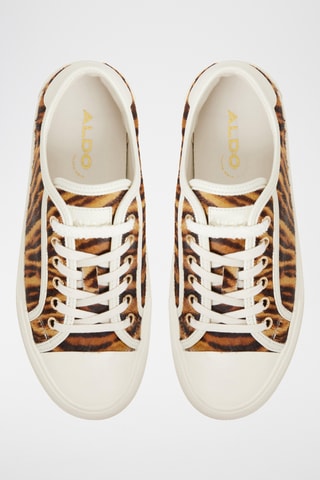 Baskets plateformes en cuir Rayes - Blanc