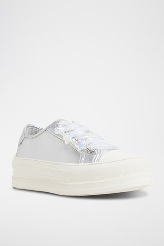 Baskets plateformes Rayes - Argenté