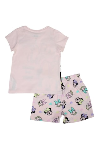 T-shirt en Short Minnie en Katrien Disney - Poederroze - Wit, blauw, zwart en roze