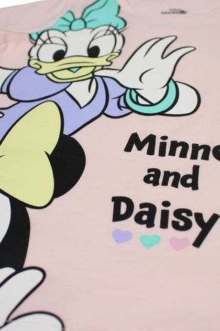 T-shirt en Short Minnie en Katrien Disney - Poederroze - Wit, blauw, zwart en roze