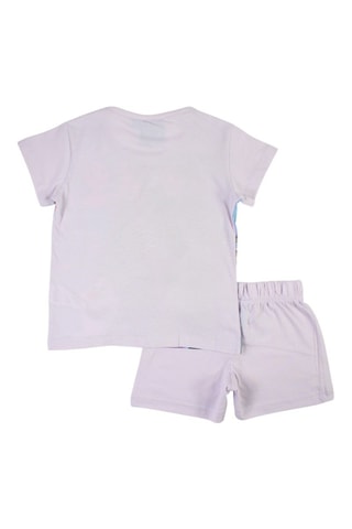 T-shirt en Short Frozen Disney - Paars - Blauw, zwart en paars