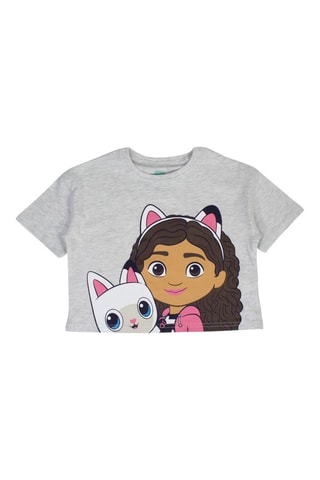T-shirt en Short Gabby en Pandy Pattes Gabby en The Magic House - Grijs - Wit, grijs, bruin en roze