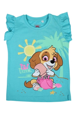 T-shirt Stella Paw Patrol - Turquoise - Blauw, groen en bruin