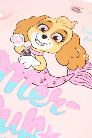 T-shirt en Short Paw Patrol - Roze - Blauw en roze