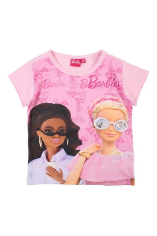 T-shirt Barbie - Roze - Beige, bruin en oranje