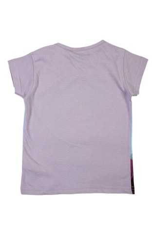 T-shirt Frozen Disney - Lichtpaars en Hemelsblauw - Wit, blauw en paars