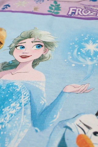 T-shirt Frozen Disney - Lichtpaars en Hemelsblauw - Wit, blauw en paars