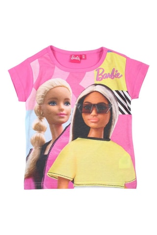T-shirt Barbie - Roze - Blauw, geel, bruin en roze