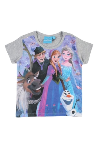 T-shirt en Short Frozen Disney - Grijs - Blauw, grijs en paars