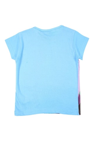 T-shirt Elsa en Anna Frozen Disney - Hemelsblauw - Blauw en paars