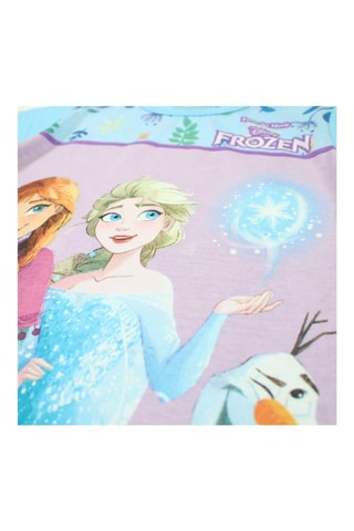 T-shirt Elsa en Anna Frozen Disney - Hemelsblauw - Blauw en paars