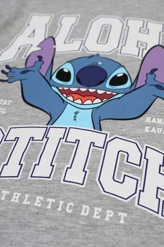 T-shirt en Short Stitch Lilo en Stitch Disney - Gemêleerd Lichtgrijs - Blauw, grijs en roze