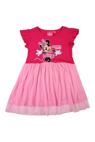 Jurk Minnie Disney - Fuchsia en Lichtroze - Wit, zwart, paars en roze