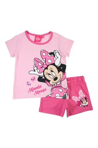 T-shirt en Short Minnie Disney - Roze - Wit, zwart en roze