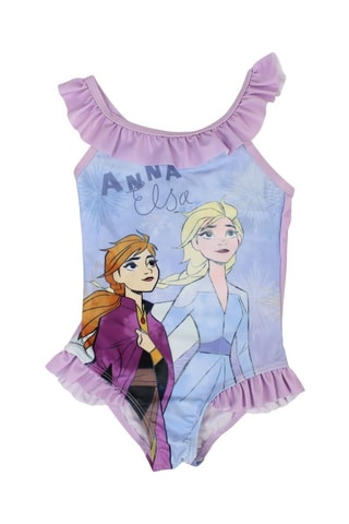 Badpak Anna en Elsa Frozen Disney - Paars - Blauw, geel, oranje en paars