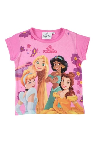 T-shirt Disney Prinsessen - Roze - Geel, bruin, paars en roze