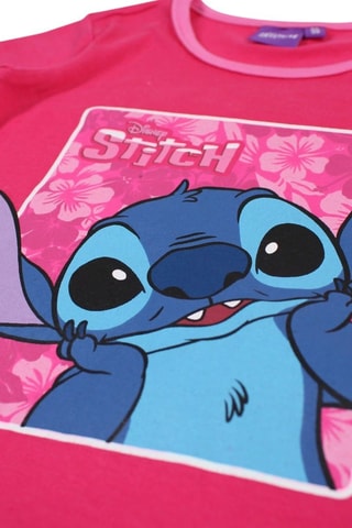T-shirt en Short Stitch Lilo en Stitch Disney - Lichtroze - Rood, blauw en roze