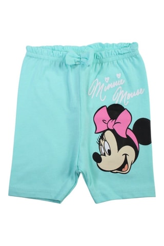Jurk en Short Minnie Disney - Turquoise - Wit, blauw, geel en roze