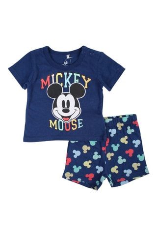 T-shirt en Short Mickey Disney - Marineblauw - Marineblauw