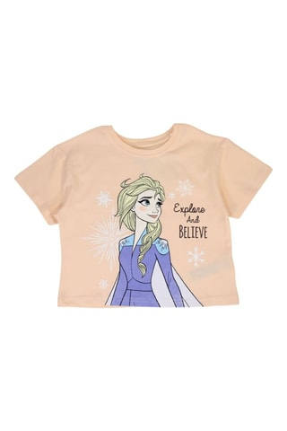 T-shirt en Short Elsa Frozen Disney - Roze - Wit, geel, paars en roze