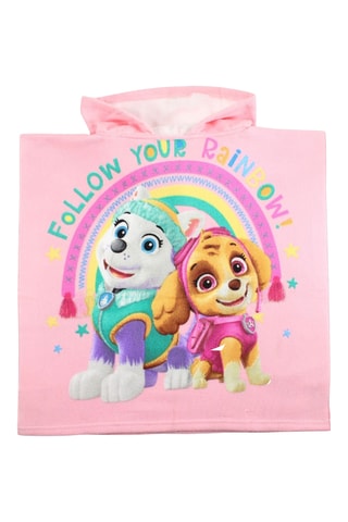 Poncho con capucha La Patrulla Canina - Rosa