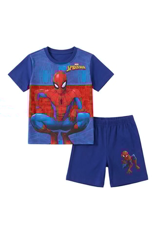 T-shirt en Short Spider-Man Avengers Marvel - Blauw