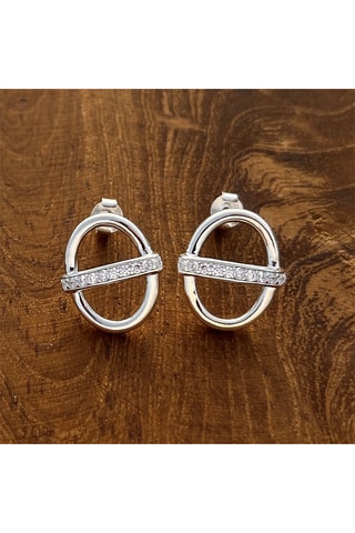 Oorbellen   Zilver en Zirkonia's