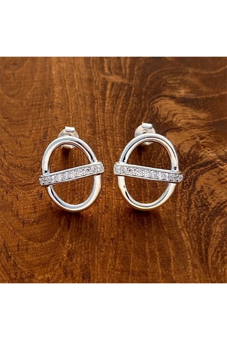 Oorbellen   Zilver en Zirkonia's