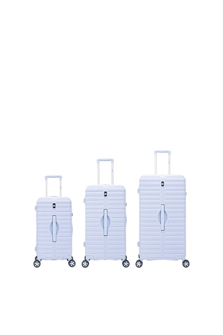 Conjunto de 3 malas de viagem Fusion (M/L/XL) - 61/71/81 cm - Cadeado TSA - Azul