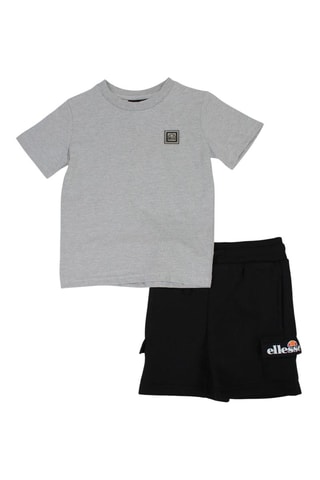 Set van 2 T-shirts en Short - Wit en Zwart Ellesse - Wit en grijs