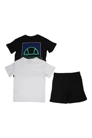Set van 2 T-shirts en Short - Wit en Zwart Ellesse - Zwart en wit