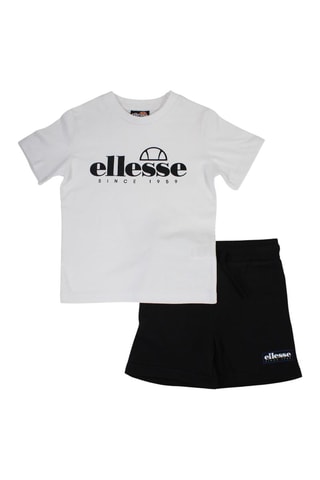 Set van 2 T-shirts en Short - Wit en Zwart Ellesse - Zwart en wit