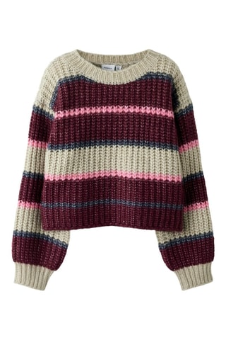 Camisola - Cru e bordô - Name It Kids