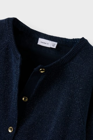 Casaco em algodão biológico - Azul-marinho mesclado - Name It Kids