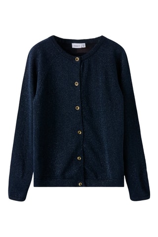 Casaco em algodão biológico - Azul-marinho mesclado - Name It Kids