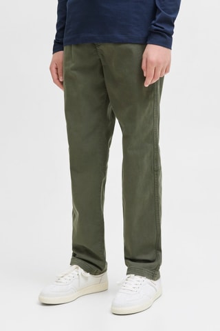 Calças relaxed - Verde-azeitona - Jack & Jones Junior