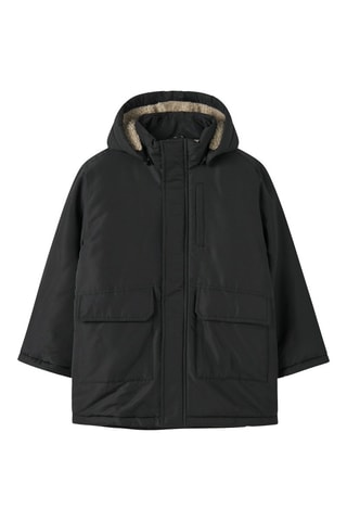 Parca com capuz - Preto - Name It Kids