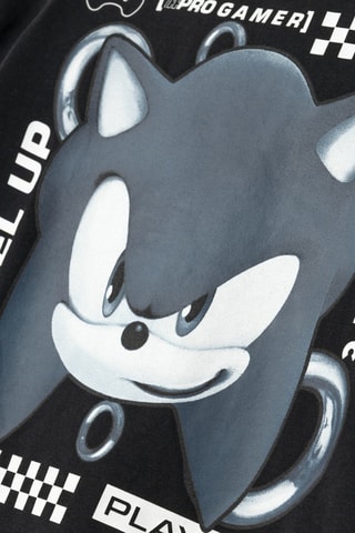 T-shirt Sonic The Hedgehog - Preto - Name It Kids