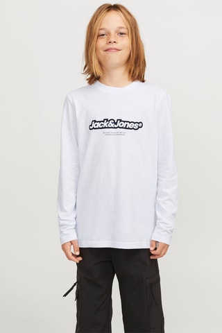 T-shirt regular - Branco - Jack & Jones Junior