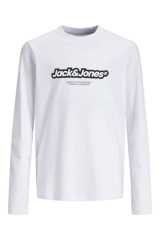 T-shirt regular - Branco - Jack & Jones Junior