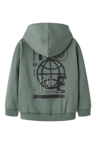 Sweat com capuz - Caqui - Name It Kids