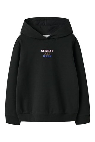 Sweat com capuz - Preto - Name It Kids