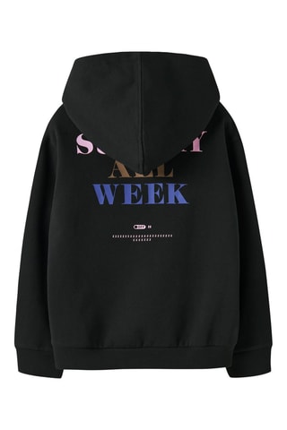 Sweat com capuz - Preto - Name It Kids